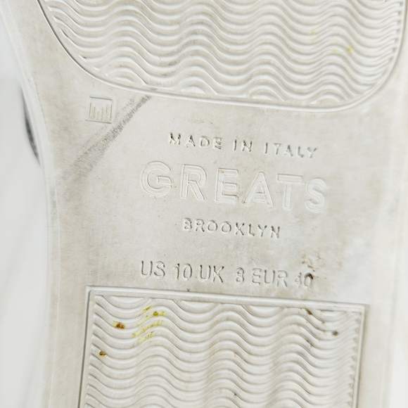 GREATS Brooklyn Womans Slip on Flat Sneaker Gray Leather Shoes H218 - Picture 12 of 12